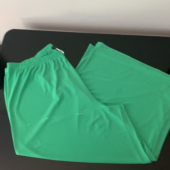 Slinky Brand Summer Green Flowy capris women 1X STRETCHY Classic Wider Leg - Picture 5 of 9